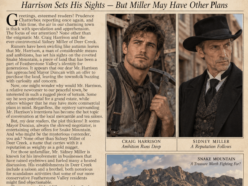 Land Deals and Whispers: Trouble on the Horizon? (#3 ~ Parlor&nbsp;Patter)