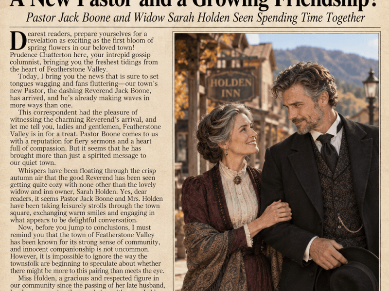 A Reverend’s Arrival Sparks Whispers in Featherstone Valley (#4 ~ Parlor&nbsp;Patter)