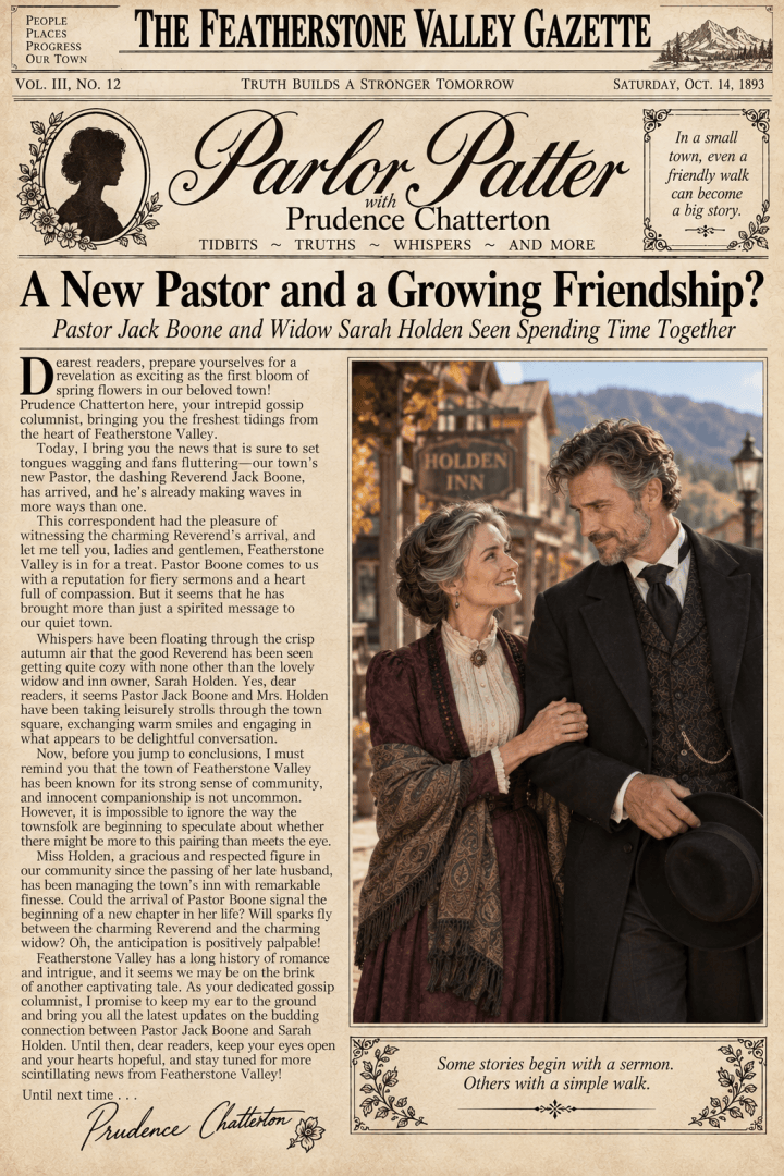 A Reverend’s Arrival Sparks Whispers in Featherstone Valley (#4 ~ Parlor&nbsp;Patter)