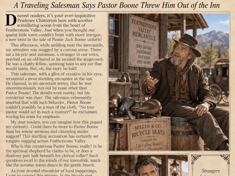 The Mysterious Pastor and the Bicycle Seat Salesman’s Tale (#5 ~ Parlor&nbsp;Patter)