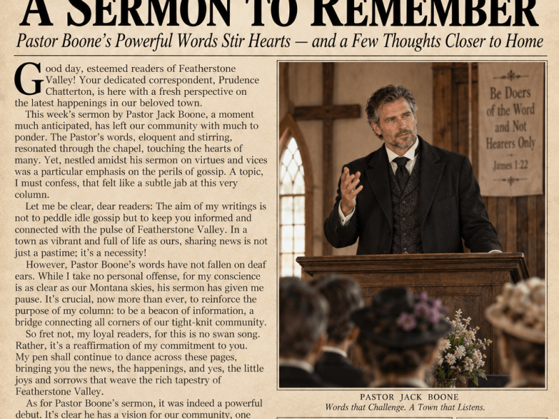 A Sermon to Remember and a Columnist’s Resolve (#6 ~ Parlor&nbsp;Patter)