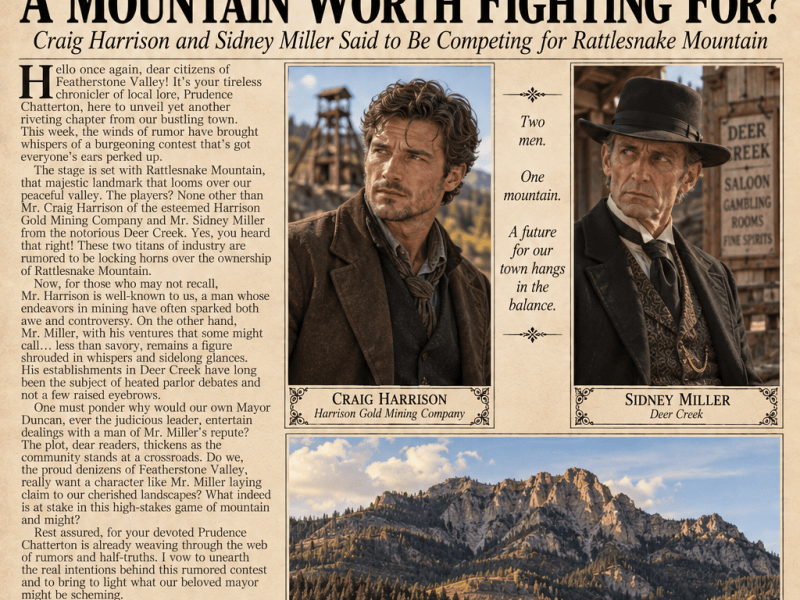 Rumors Swirl Over Rattlesnake Mountain: A Duel of Titans (#9 ~ Parlor&nbsp;Patter)
