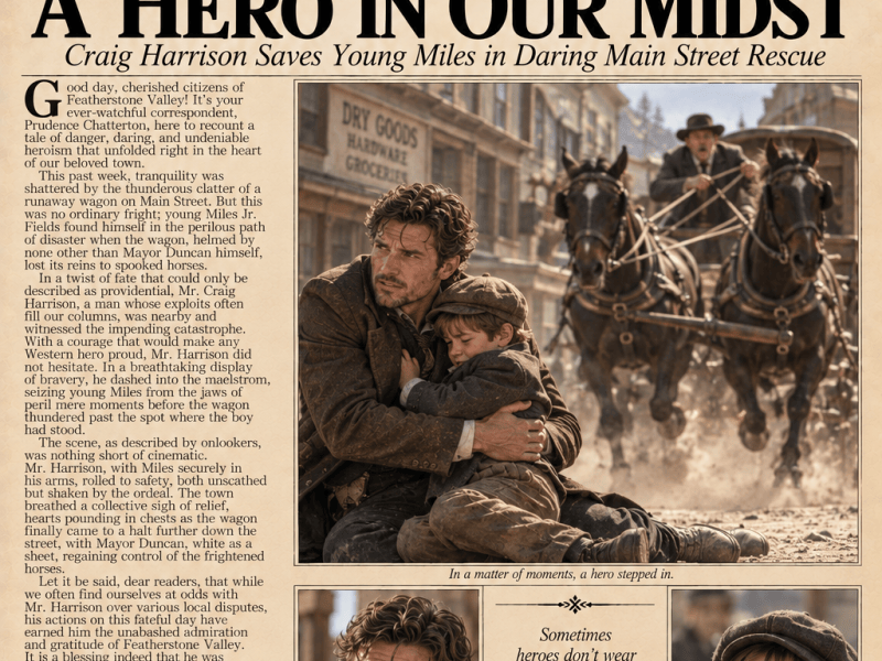 Heroics in the Heart of Town: Mr. Harrison’s Brave Rescue (#13 ~ Parlor&nbsp;Patter)