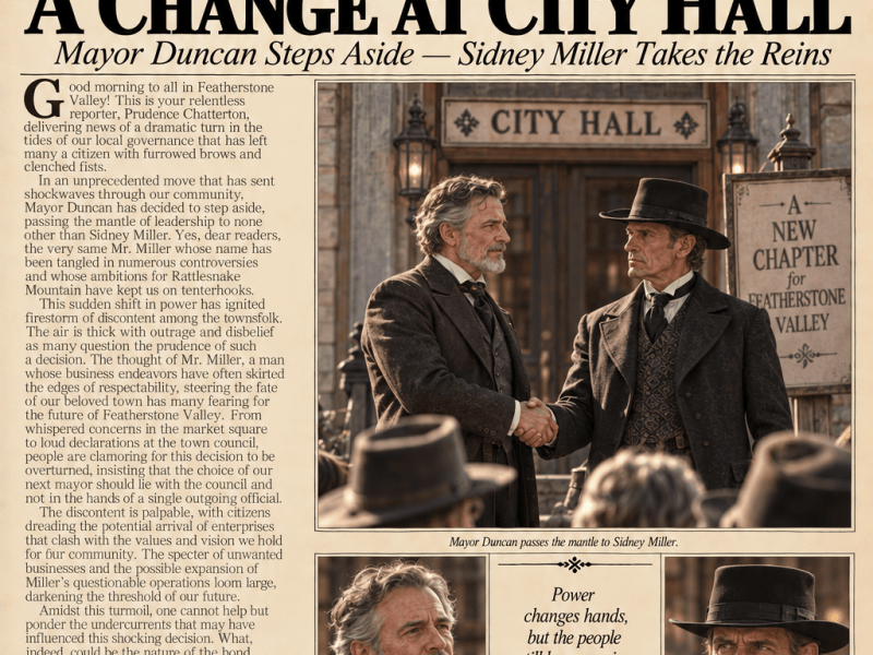 A Change in Command: Sidney Miller Steps Up as Mayor (#16 ~ Parlor&nbsp;Patter)