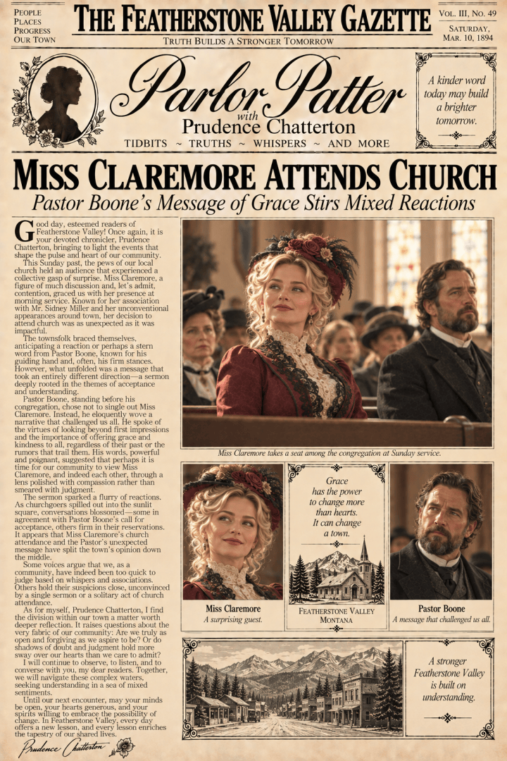 A Sermon of Acceptance: Miss Claremore’s Surprising Church Appearance (#20 ~ Parlor&nbsp;Patter)