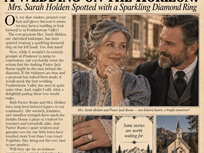 A Diamond on Her Left Hand: Has Pastor Boone Proposed to Mrs. Holden? (Parlor Patter&nbsp;#26)