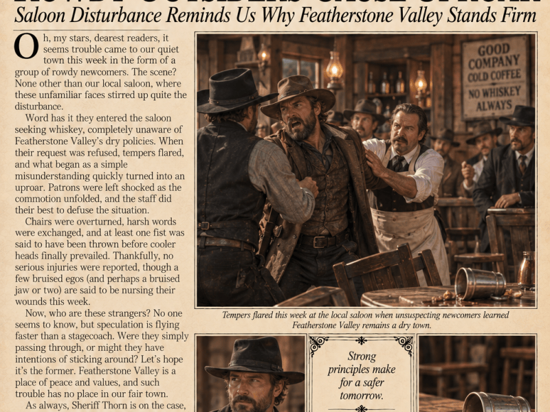 Ruckus in the Saloon: A Dry Town Meets Troubled Newcomers (Parlor Patter&nbsp;#27)