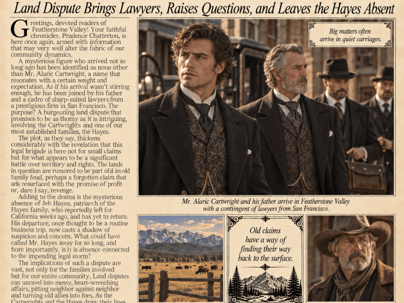 Land Disputes and Mysterious Departures: The Cartwright Conundrum (Parlor Patter&nbsp;#33)